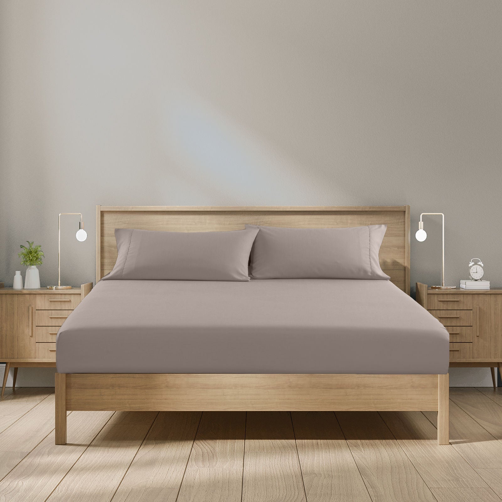 Royal Comfort 1500 Thread Count Cotton Rich Sheet Set 3 Piece Ultra Soft Bedding Queen Stone