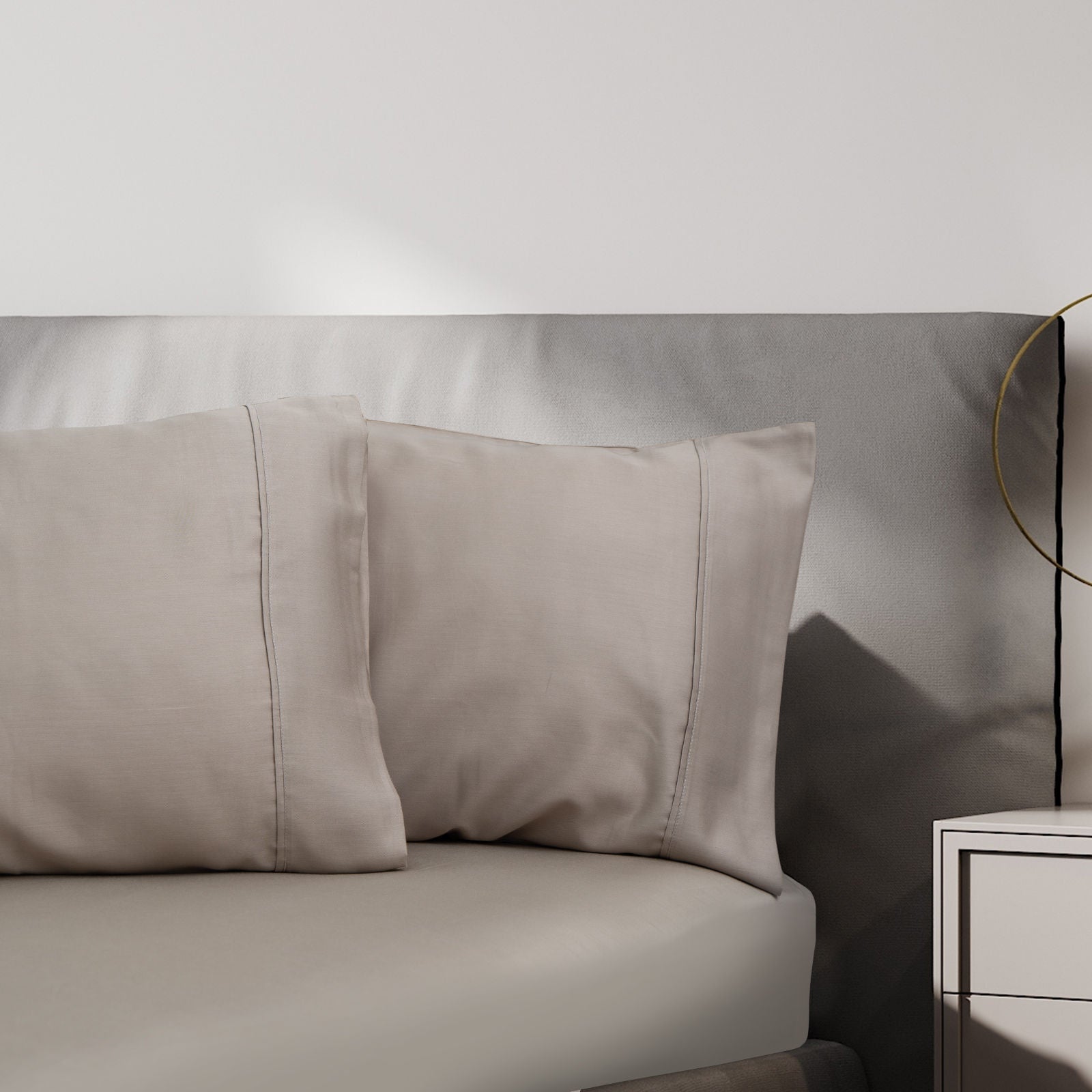 Royal Comfort 1500 Thread Count Cotton Rich Sheet Set 3 Piece Ultra Soft Bedding Queen Stone