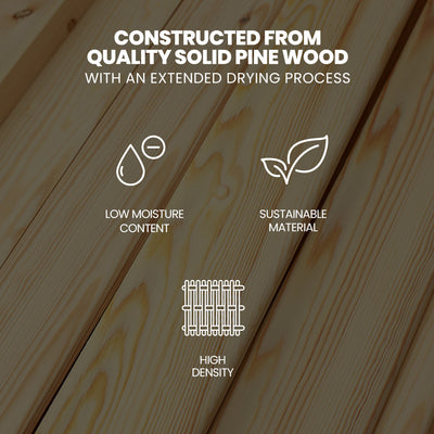 Wooden Kids Single Loft Bed Frame with Pull Out Desk, Storage Drawers, Cabinet - White made from quality solid pine wood