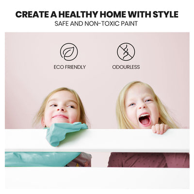 Two smiling children peeking over the white Wooden Kids Single Loft Bed Frame with Pull Out Desk, Storage Drawers, Cabinet - White