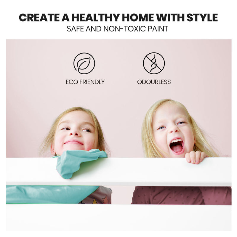 Two smiling children peeking over the white Wooden Kids Single Loft Bed Frame with Pull Out Desk, Storage Drawers, Cabinet - White