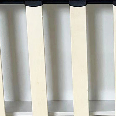 Close-up of beige wooden slats supporting the Alexa King Size Bed Frame with High Headboard & 4 Storage Drawers – Beige.