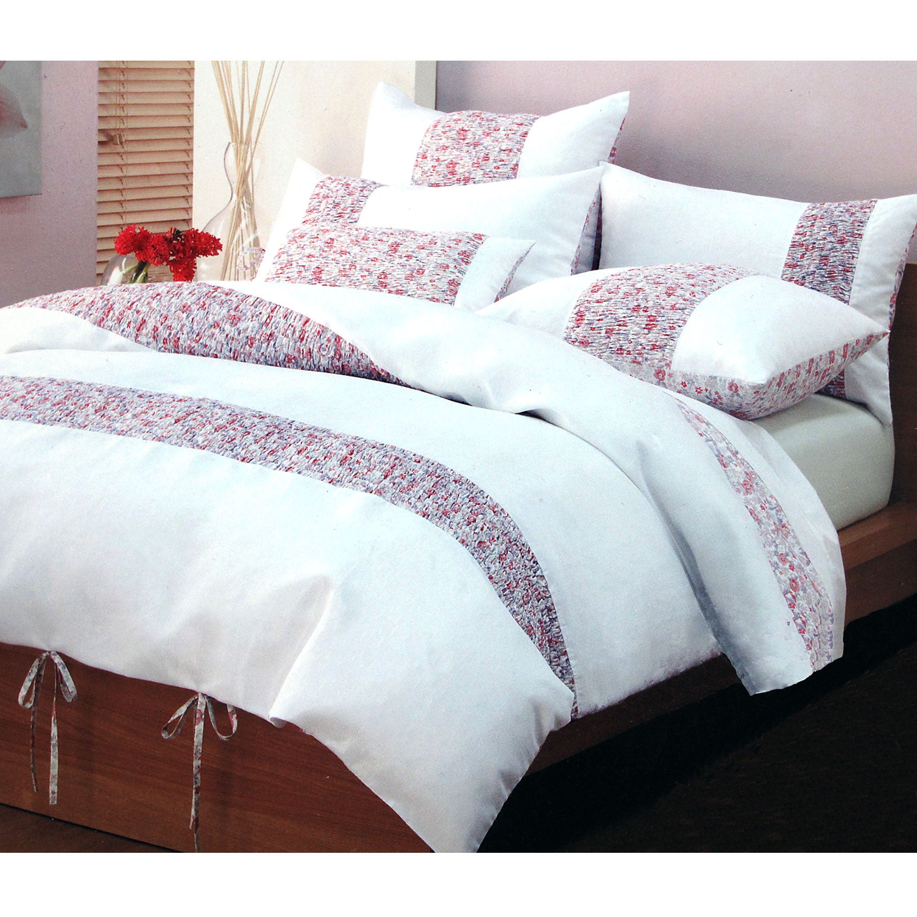 Lucy Pink Quilt Cover Set Queen-1