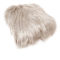 Mia Luxury Long Hair Faux Fur Throw Rug 127 x 152 cm Taupe