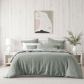 Bianca Kahlani Sage Waffle Quilt Cover Set Super King