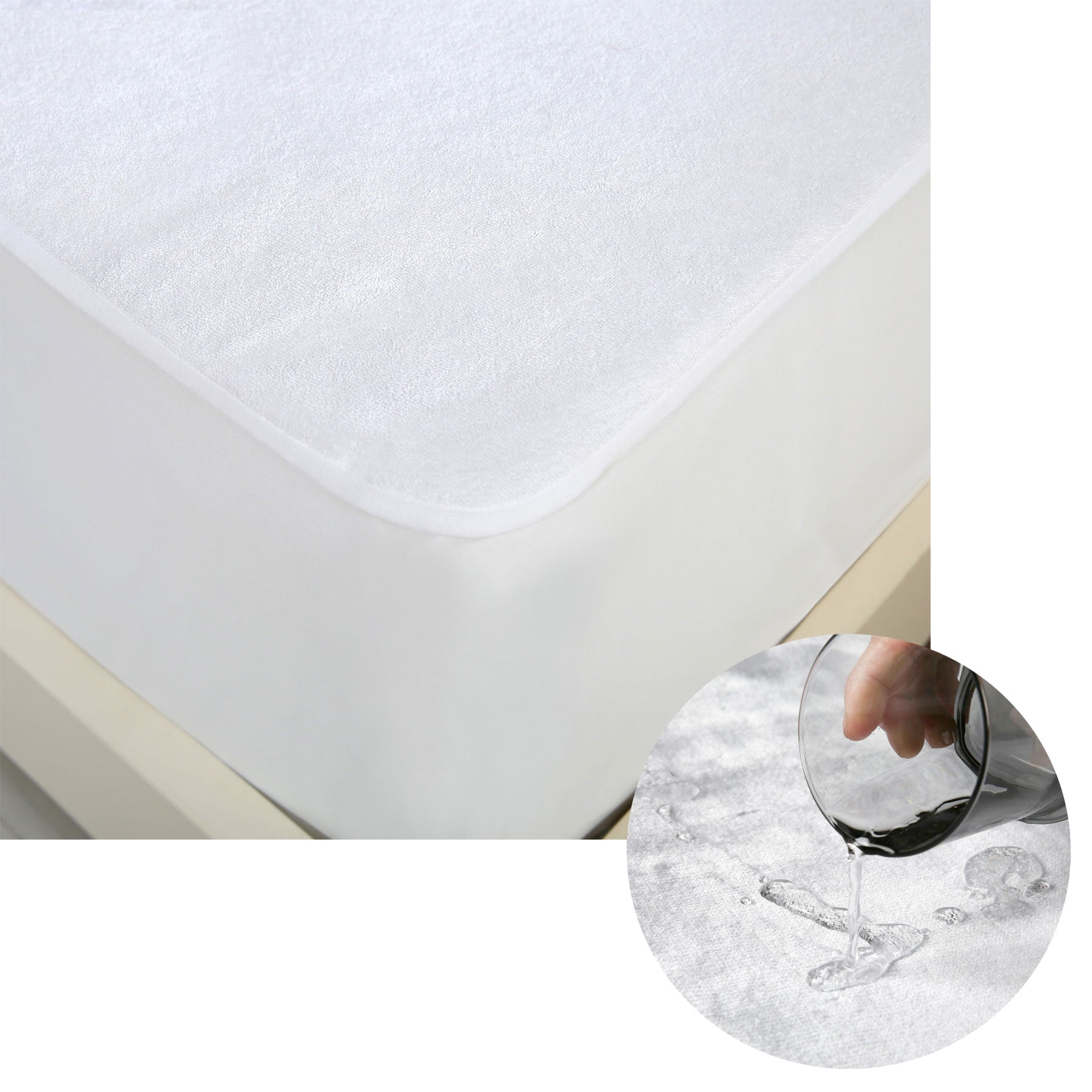 Cotton Top Waterproof Mattress Protector Single-1