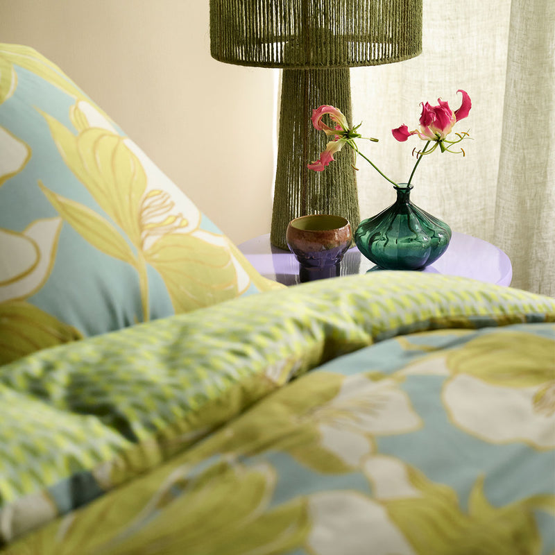 Oilily Melodi Green Cotton Floral Quilt Cover Set King-5