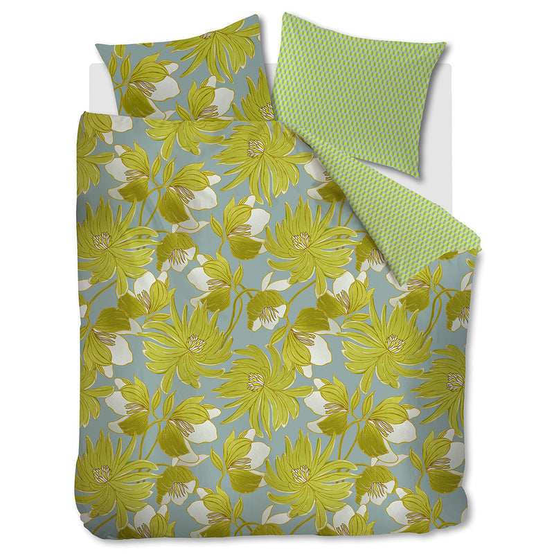 Oilily Melodi Green Cotton Floral Quilt Cover Set King-6