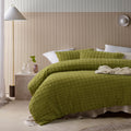 Vintage Design Homewares Parquet Cacti Green Cotton Quilt Cover Set Single
