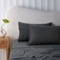 400TC Charcoal Bamboo Cotton Sheet Set 40cm Wall King