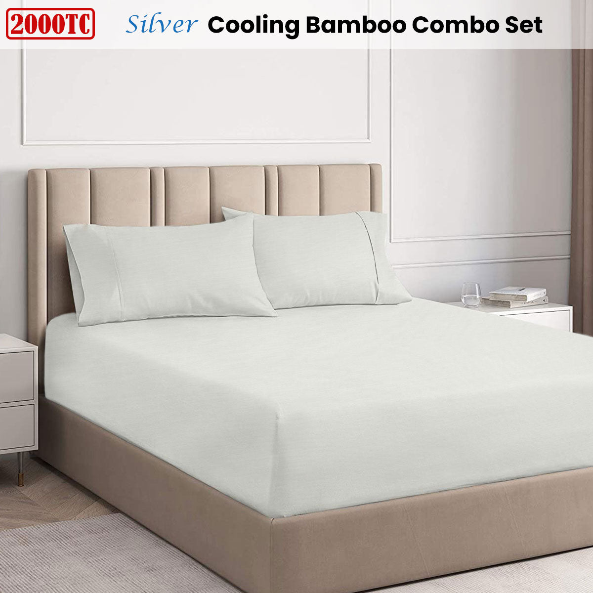 Silver 2000TC Cooling Bamboo Combo Set Single