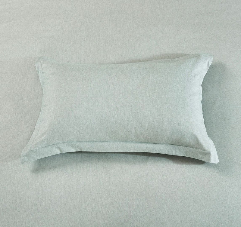 Tailored Super Soft Quilt Cover Set - Queen Size pillow and matching quilt cover in soft muted gray fabric for bedroom furniture
