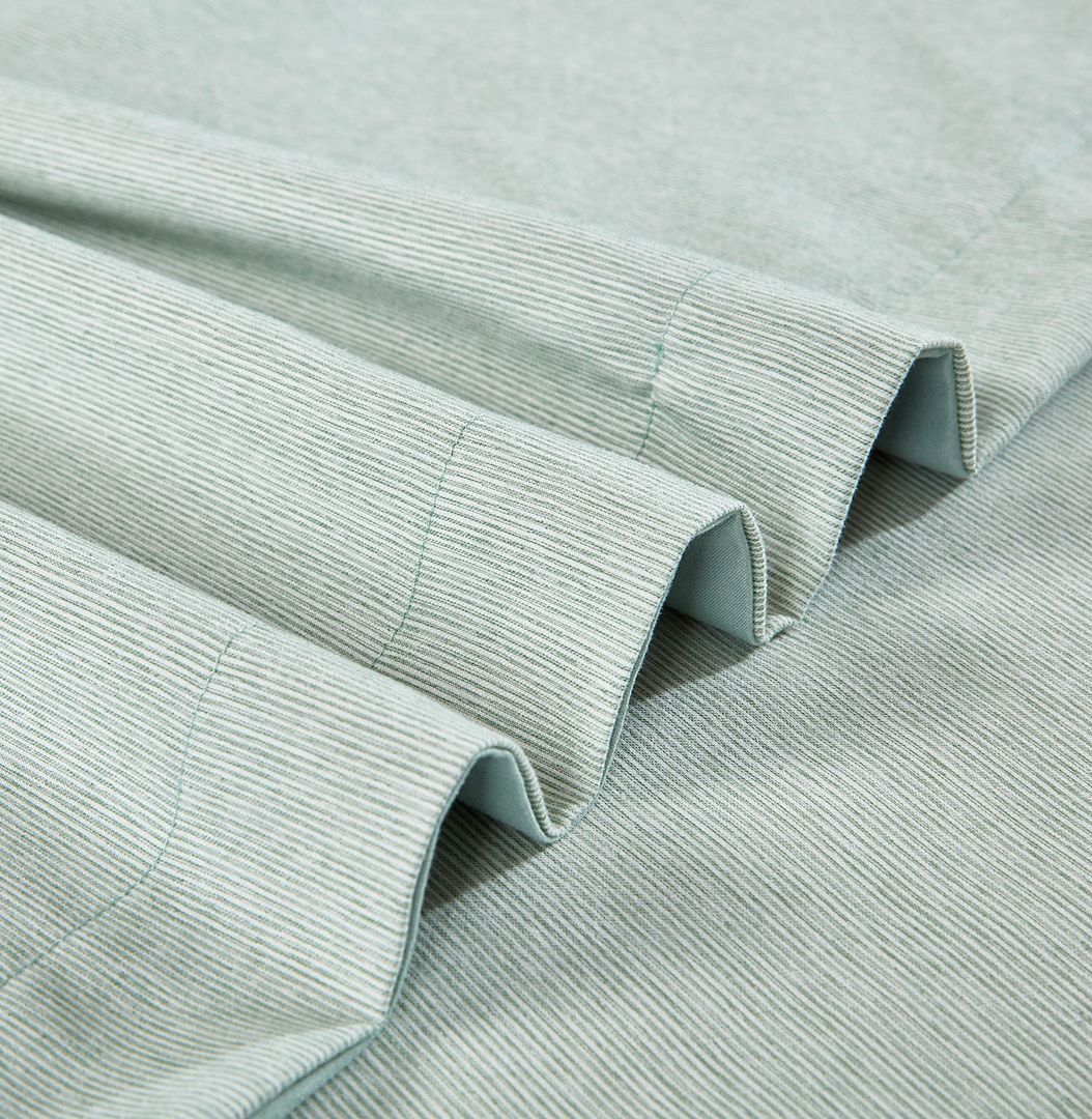 Close-up of Tailored Super Soft Quilt Cover Set - Super King Size in soft textured fabric with subtle stripe pattern