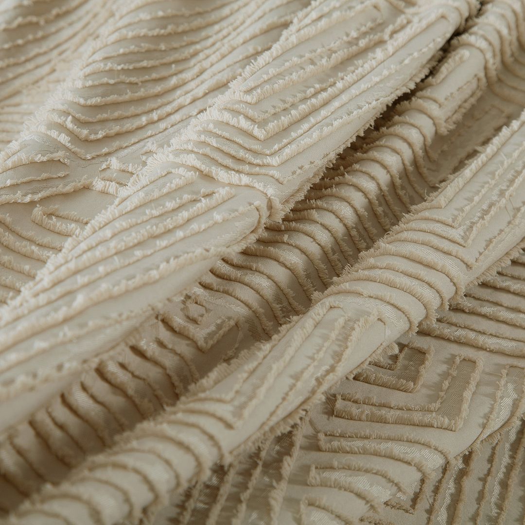 Tufted Textured Jacquard Quilt Cover Set - Queen Size-3