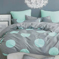 Circles Super King Size Duvet Doona Quilt Doona Duvet Cover Set