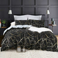 Reversible Design Super King Size Black Duvet Doona Quilt Cover Set