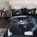 Cat Quilt Cover Set - Queen Size