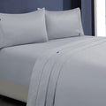 1000tc egyptian cotton 1 fitted sheet and 2 pillowcases double silver
