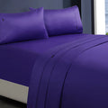 1000tc egyptian cotton 1 fitted sheet and 2 pillowcases single violet