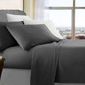 ultra soft microfibre sheet set king charcoal