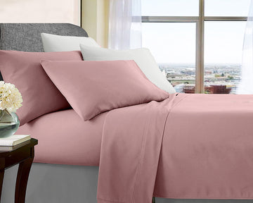 ultra soft microfibre sheet set king rose gold-1