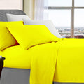ultra soft microfibre sheet set mega queen yellow