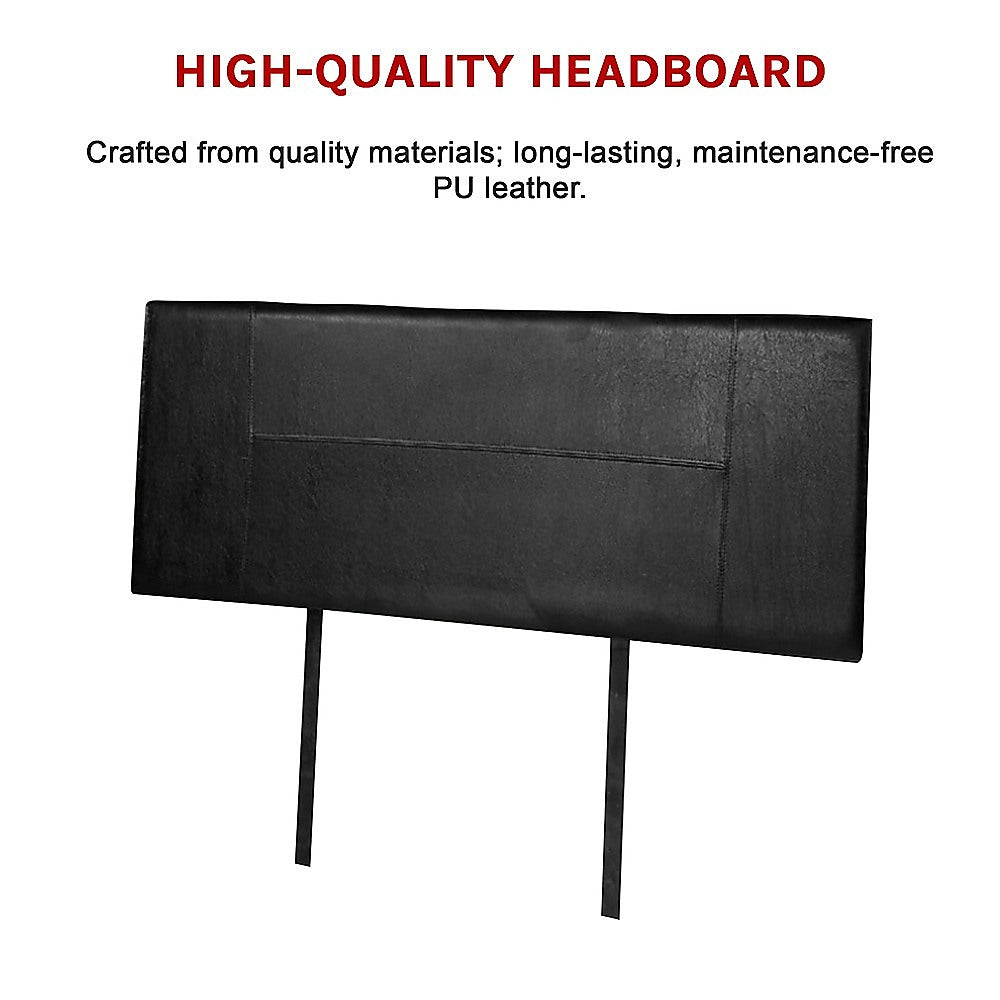 Double Size | PU Leather Bed Headboard Bedhead (Black)