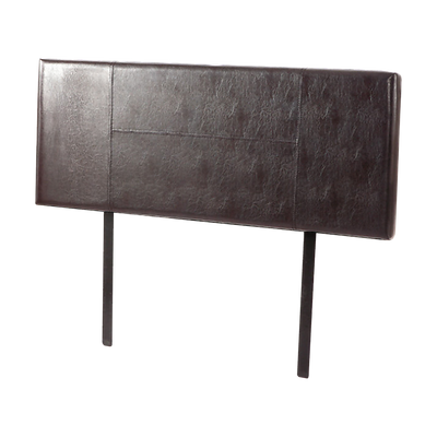 Double Size | PU Leather Bed Headboard Bedhead (Brown) with stitched design for bedroom furniture and bedzy collection.