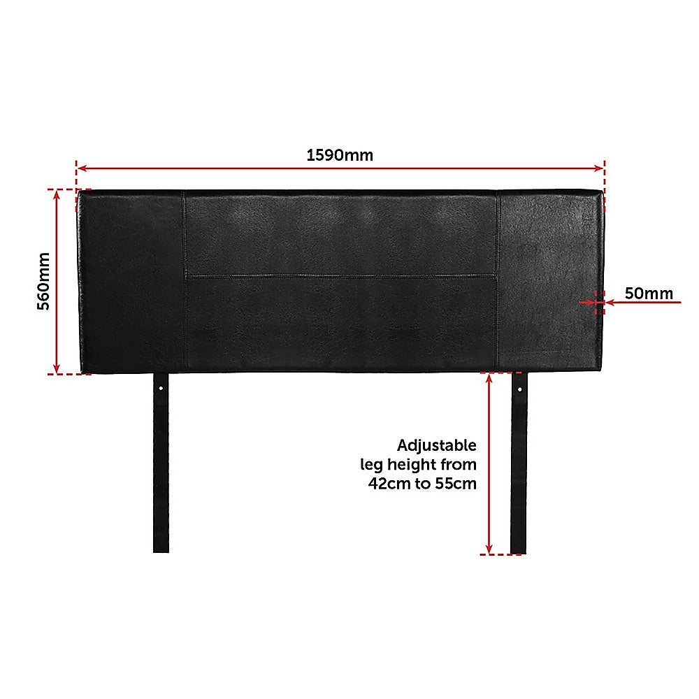 Queen Size | PU Leather Bed Headboard Bedhead (Black)