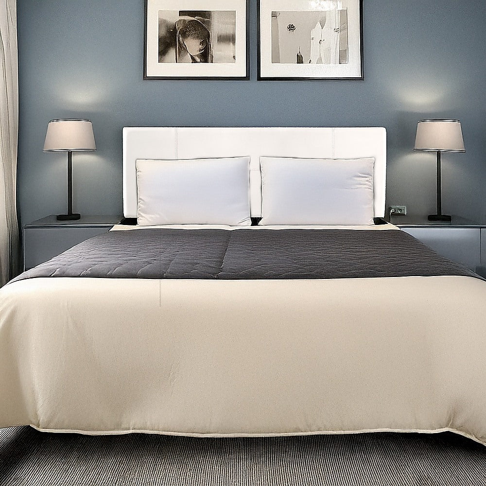 Queen Size | PU Leather Headboard Bedhead (White)