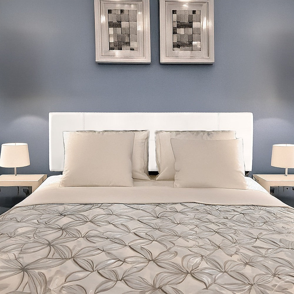 King Size | PU Leather Bed Headboard Bedhead (White)