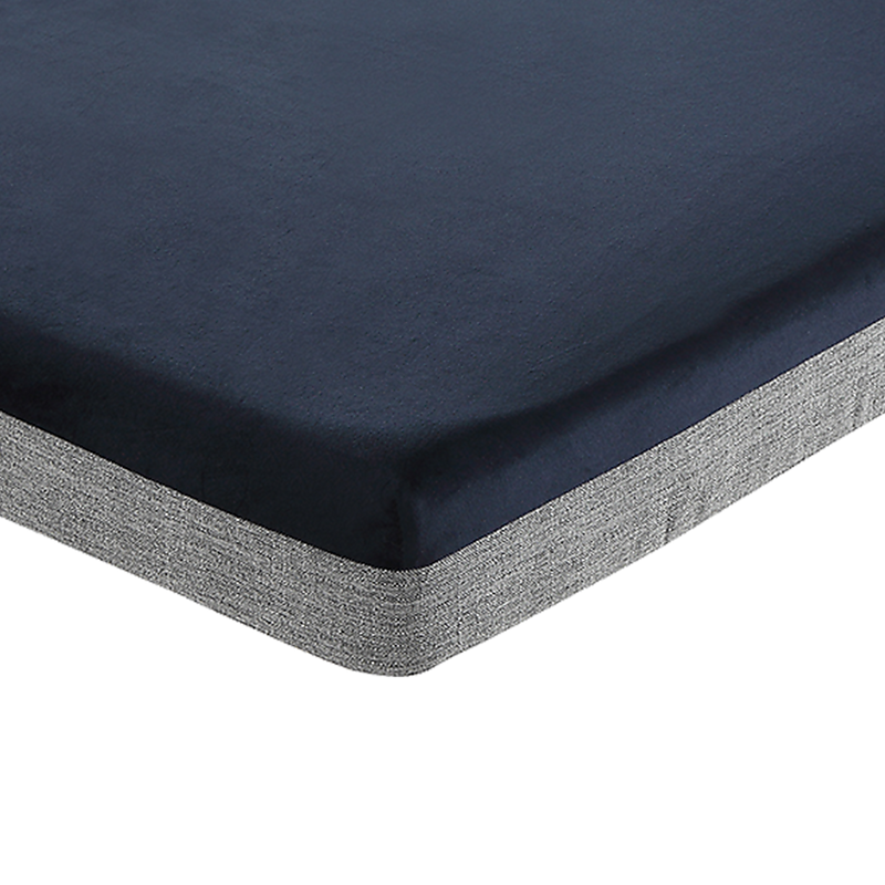 Memory Foam Dog Bed 12CM Thick Large Orthopedic Dog Pet Beds Waterproof Big with navy top and gray side panel shown isolated.