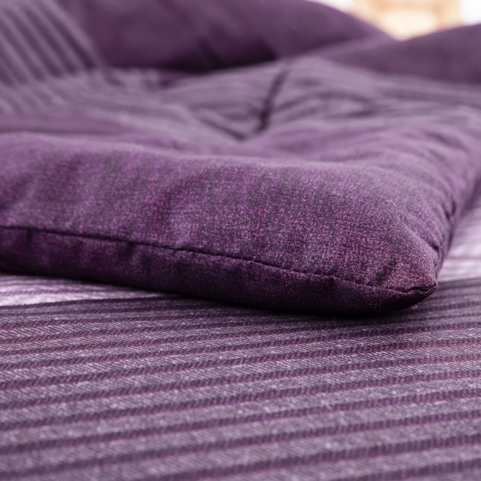 Close-up of purple comforter detail from Urban Nest 3‑Piece Comforter Collection – Fresh Room Aesthetic bedding set.