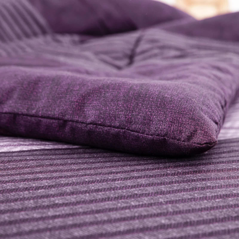 Close-up of purple comforter detail from Urban Nest 3‑Piece Comforter Collection – Fresh Room Aesthetic bedding set.