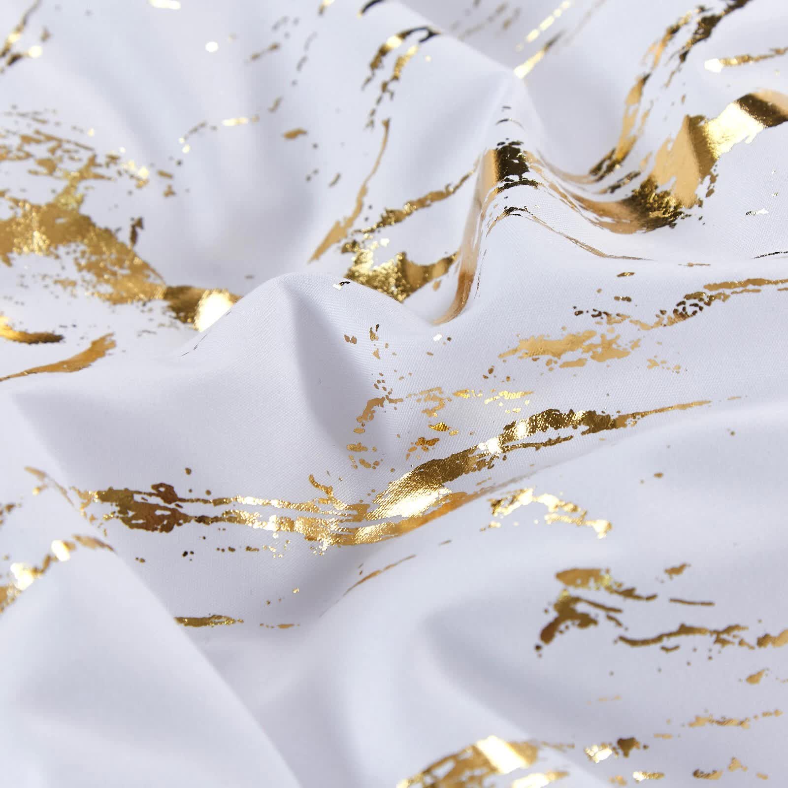 Close-up of white fabric with gold accents from Cloud Rest Bedding Collection – Minimal 3‑Piece Comforter set.