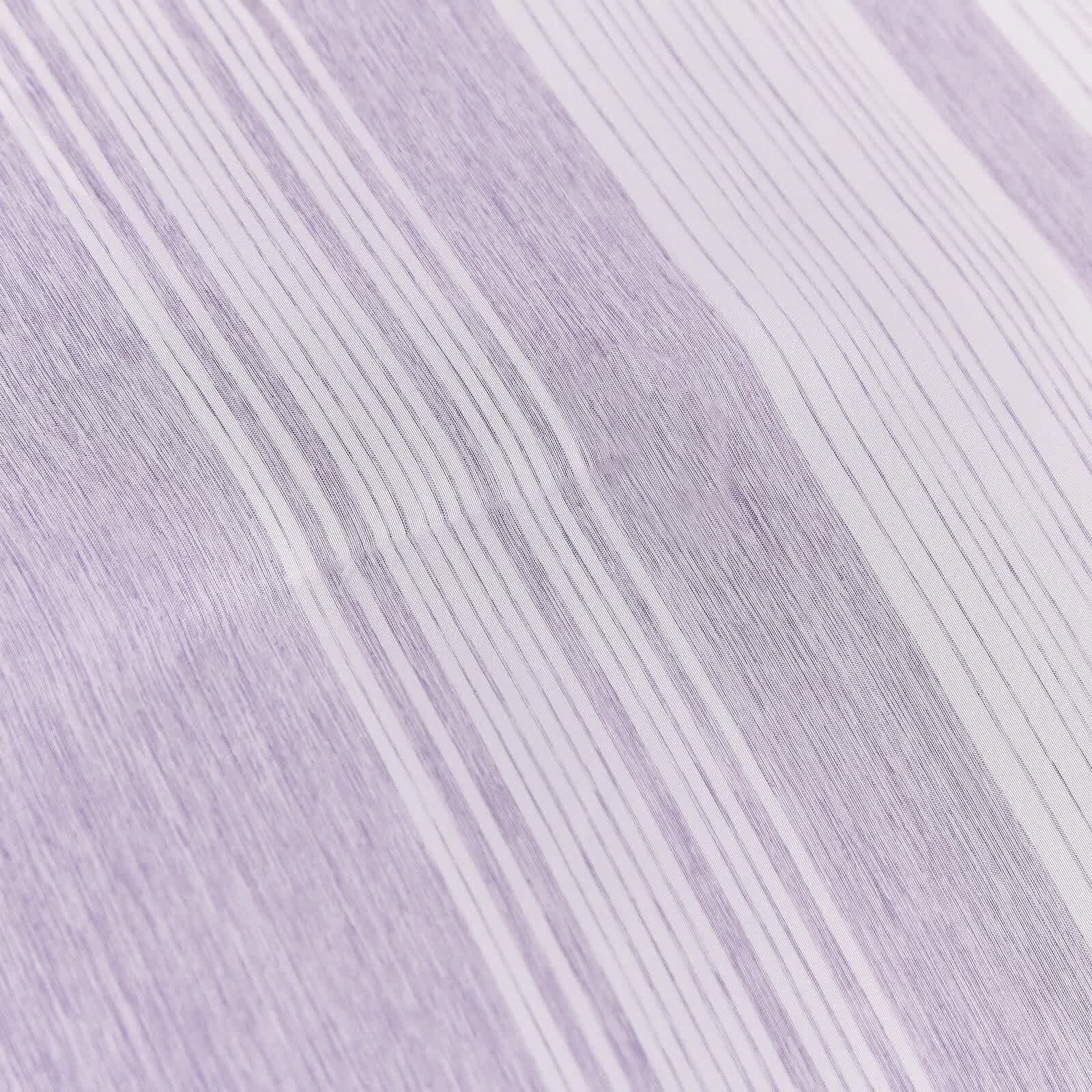Close-up of striped fabric pattern in purple and white from the Midnight Calm stripes purple 3‑Piece Bedding – Cozy comforter Style