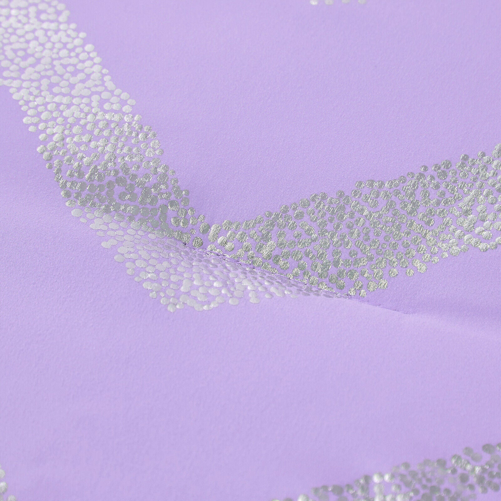 Soft Purple Comforter Set, King Size, Cozy 3-Piece Bedding with Pillowcases featuring silver dotted pattern detail on fabric
