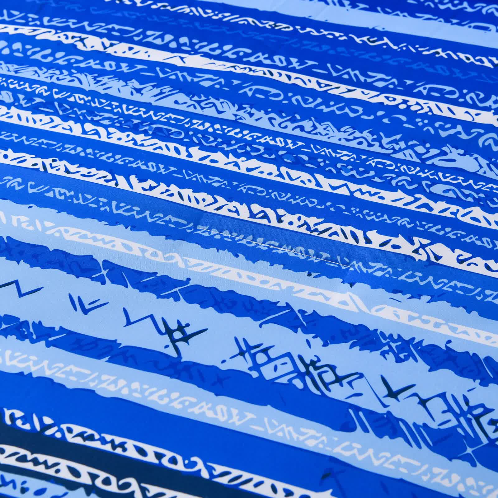 Nordic Calm stripes Blue 3‑Piece Comforter Set – Scandi Chic Vibes with blue and white patterned striped bedding fabric