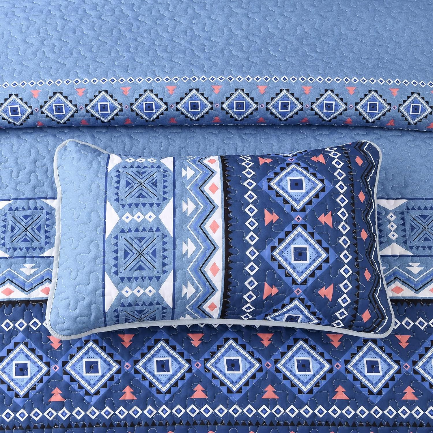 Nature Lover's Quilted bedspread and pillowcovers set: Inspired by the Outdoors - Queen size-5