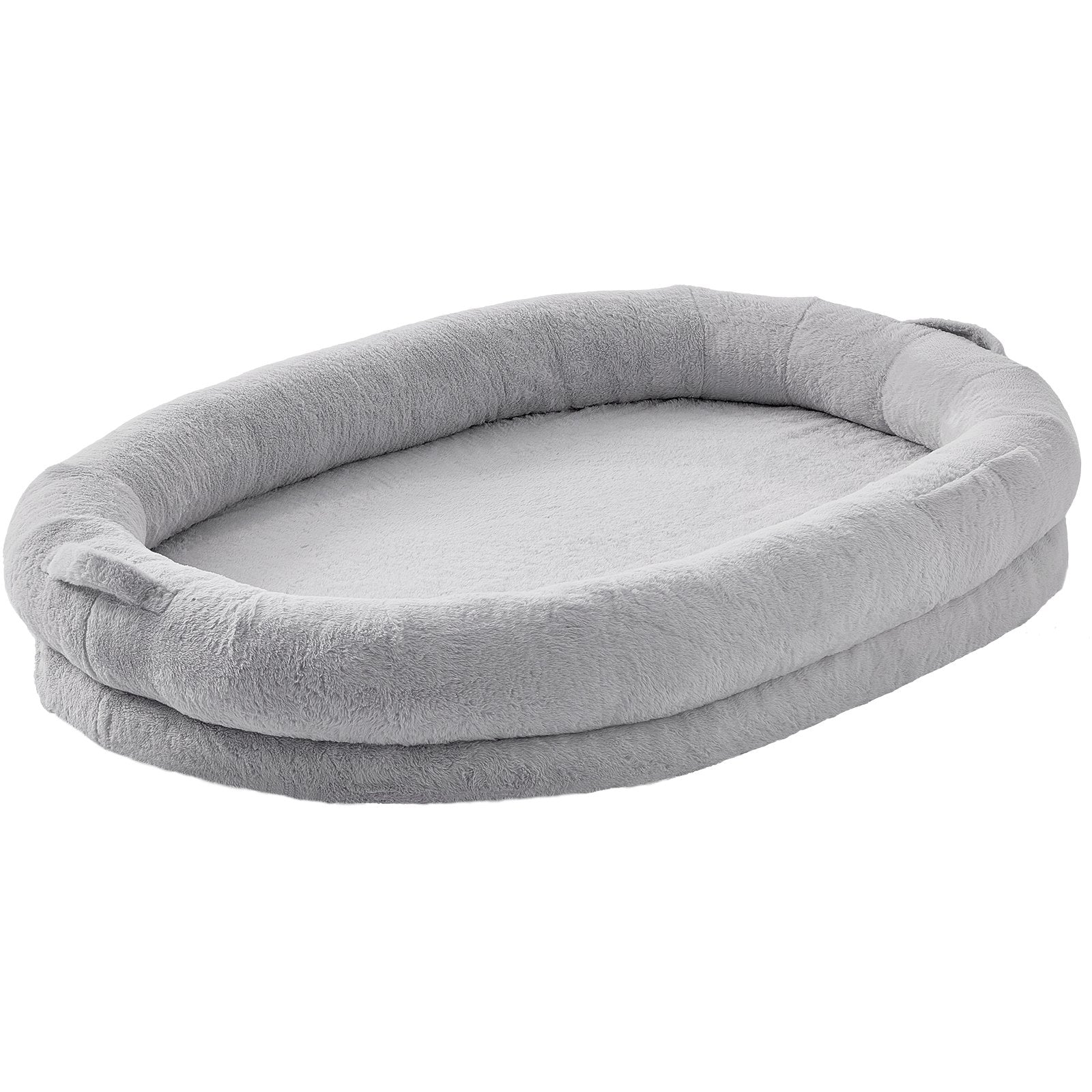 Human Dog Bed 1825x1220x254 mm Human Size Dog Bed Washable Faux Rabbit Fur