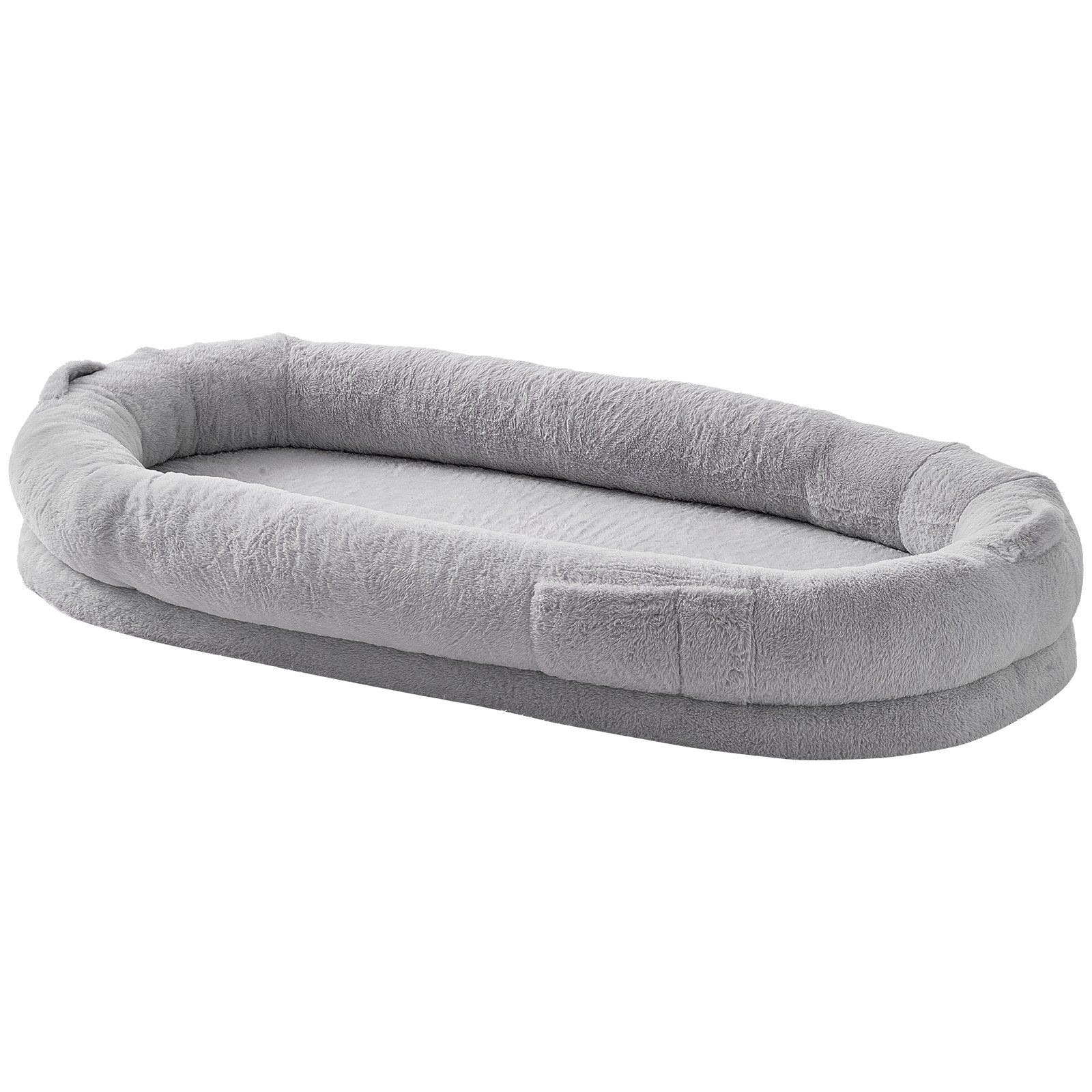 Human Dog Bed 1720x890x250 mm Human Size Dog Bed Washable Faux Rabbit Fur