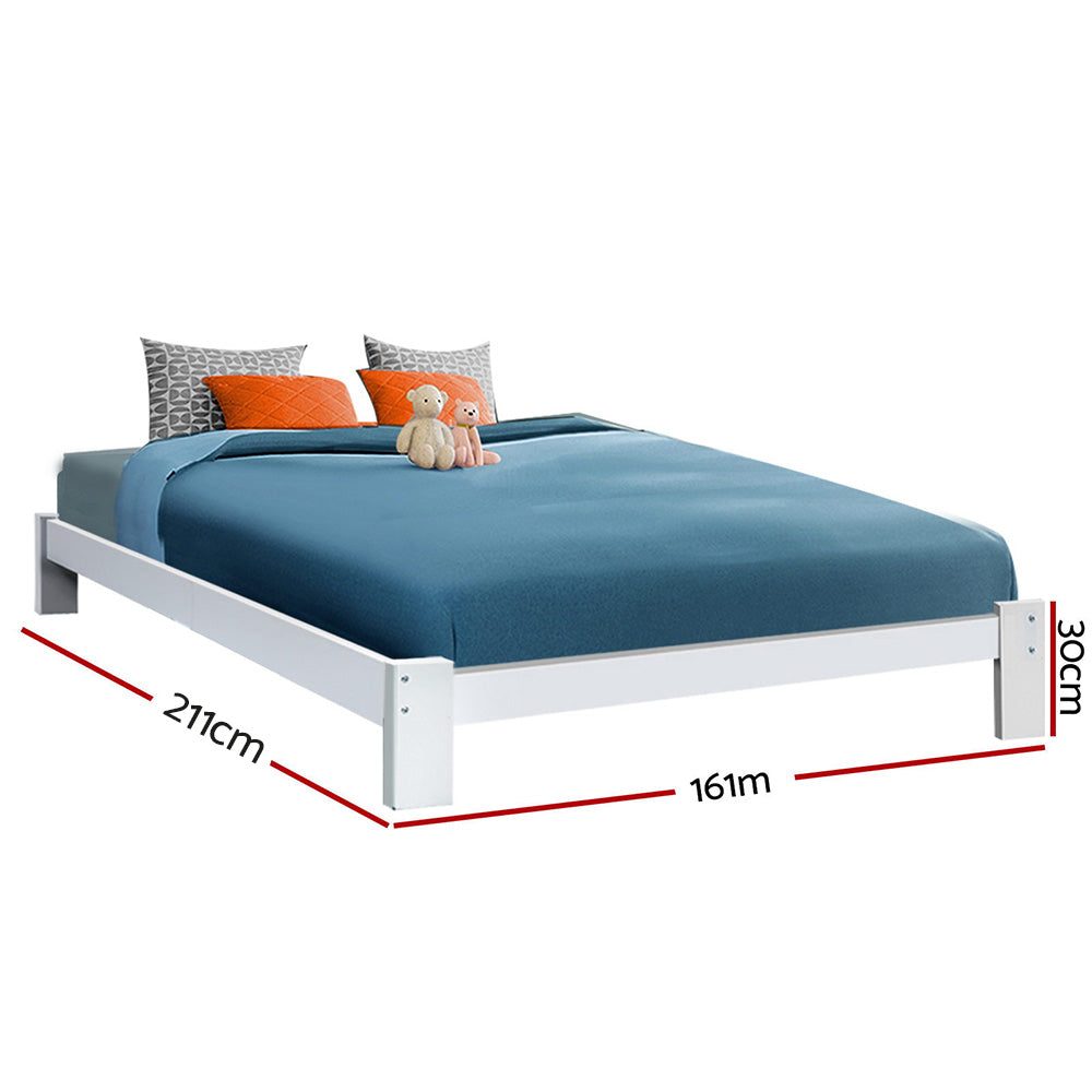 Fairy Wooden Queen Bed Frame White