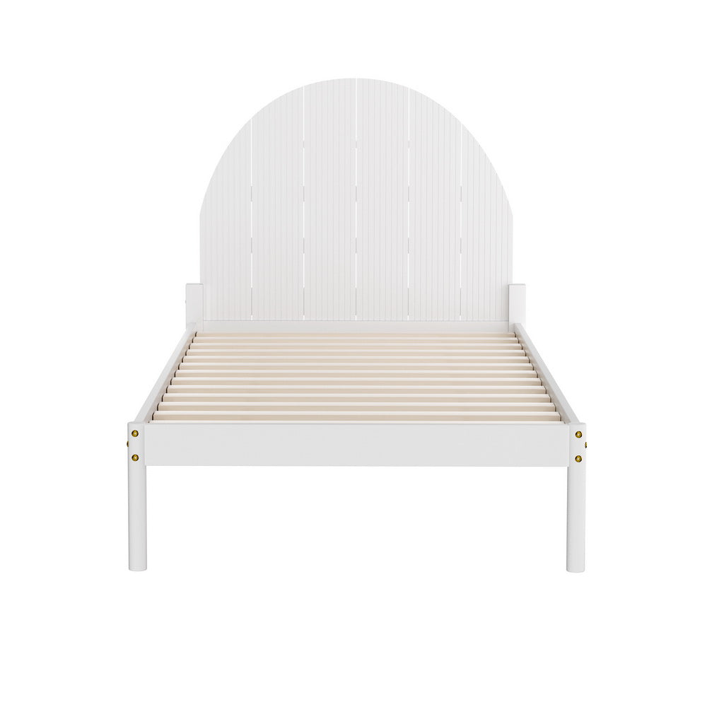 Daly King Single Wooden Bed Frame White