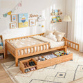 Archer Single Kids Montessori Storage Bed with 3 Drawers – Natural