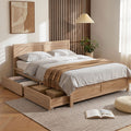 Queen Size Bed Frame with 2 Drawers Bedroom Furniture