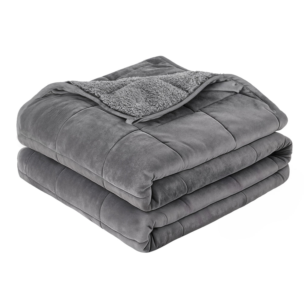 9KG Weighted Blanket Adults Kid Anti Anxiety Gravity Blankets Sherpa Fleece