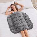 Weighted Lap Blanket 3.2KG Quilted Glass Bead Fill with Crystal Velvet - Grey