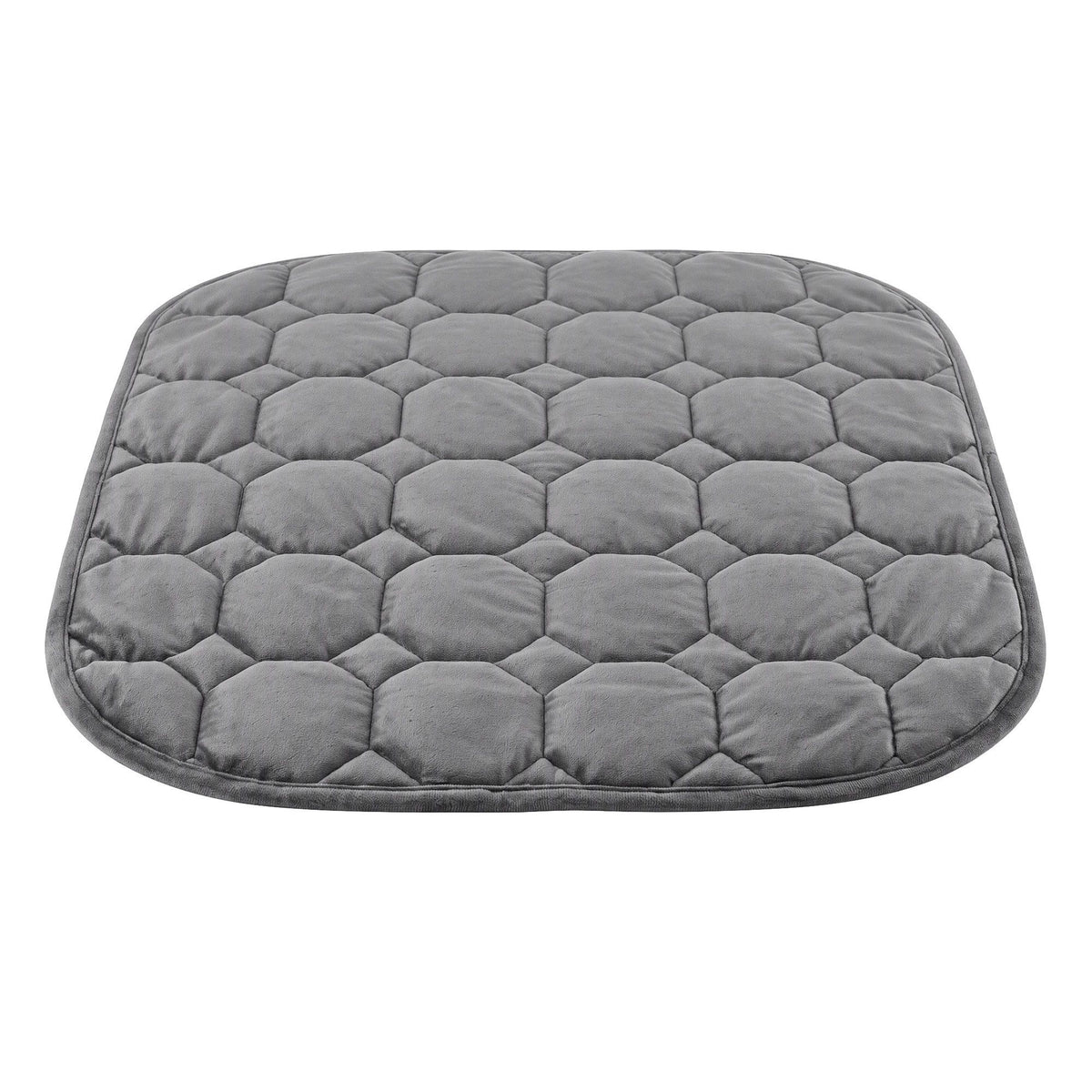 Weighted Lap Blanket 3.2KG Quilted Glass Bead Fill with Crystal Velvet - Grey