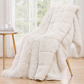 Faux Fur Weighted Blanket 11kg 152x203cm - Cream