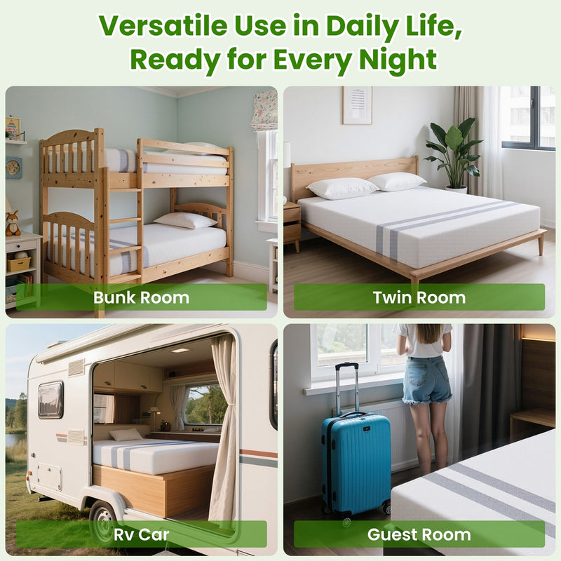 King Single Memory Foam Mattress 20cm Cooling Gel Foam Mattress in a Box Medium Soft Feel-5